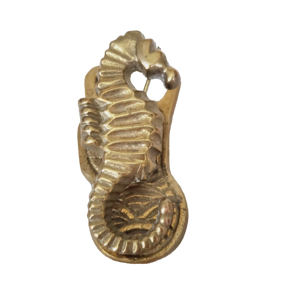 Vintage Brass ~ Seahorse ~ Paper Clip – Letter Holder ~ Ocean Beach Themed Desk